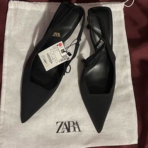 ZARA Slingback Heels in Black
